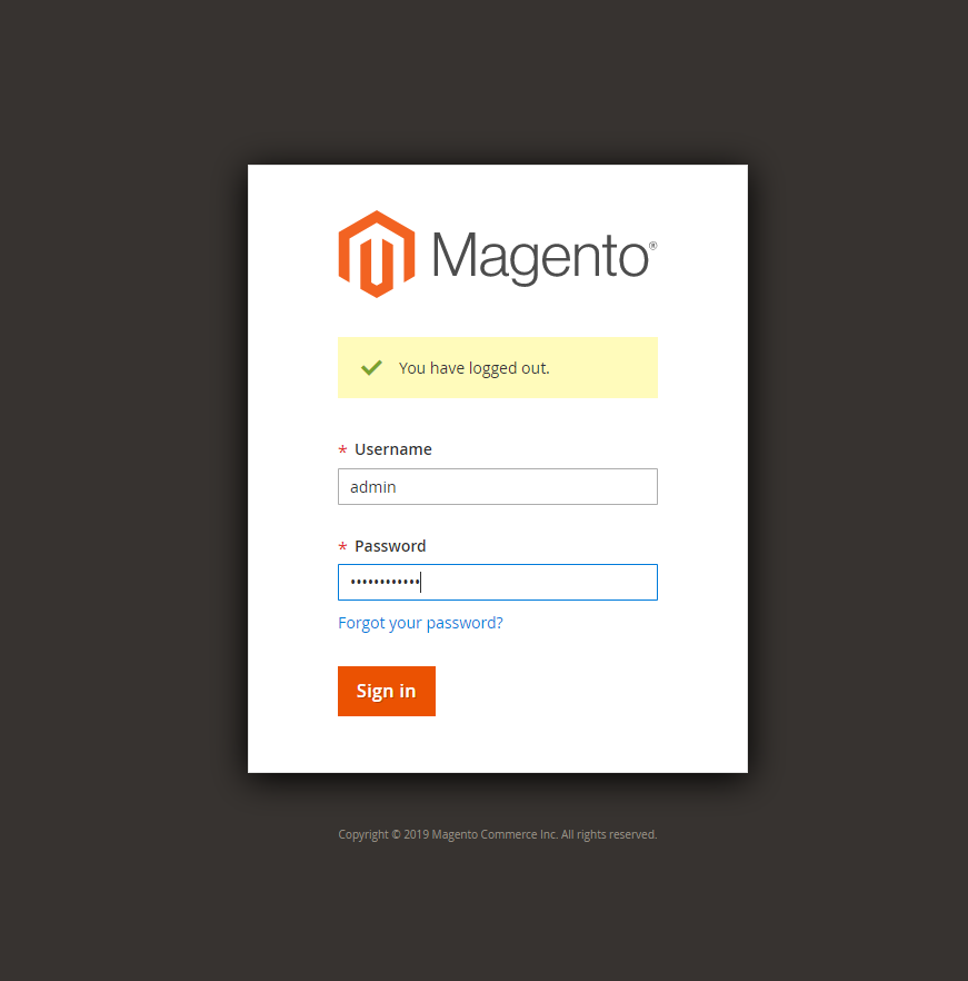 Magento Login