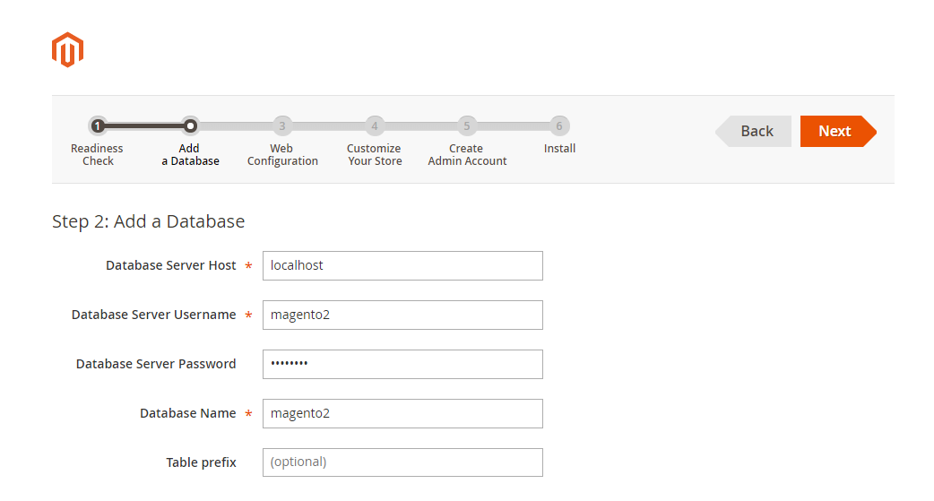 Configuration of Magento