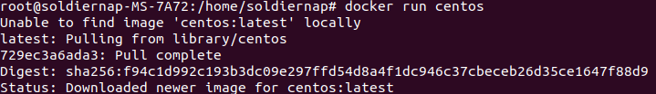 Docker Run CentOS